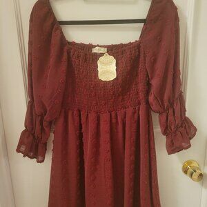 NWT Altar'd State Size Small Burgundy Dress